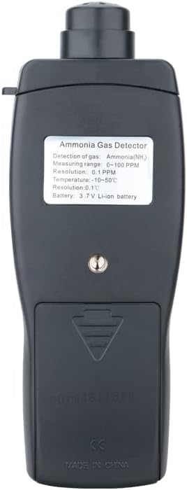 Smart Sensor AR8500 Handheld Ammonia Gas Detector Alarm Digital NH³ Gas Tester 0-100PPM with Large LCD Display