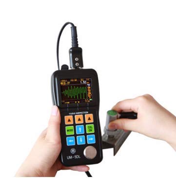 Graigar UM-5DL Handheld Portable Ultrasonic Thickness Gauge Tester Meter A&B Scan Portable Thickness Tester Measuring Range 0.50mm to 508mm with TC510 Probe through Paint/Coatings & Data Logger