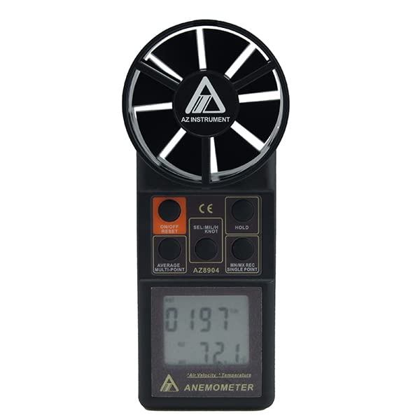 AZ8904 Handheld Wind Velocity Meter Anemometer Air Flow Meter Wind Speed Range 0.4~30 m/s