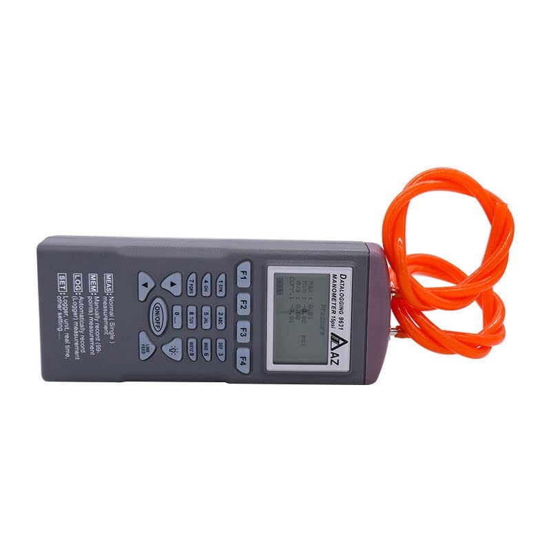 AZ9631 Digital Differential Pressure Data Logger Manometer 100 psi with Software Air Pressure Difference Tester