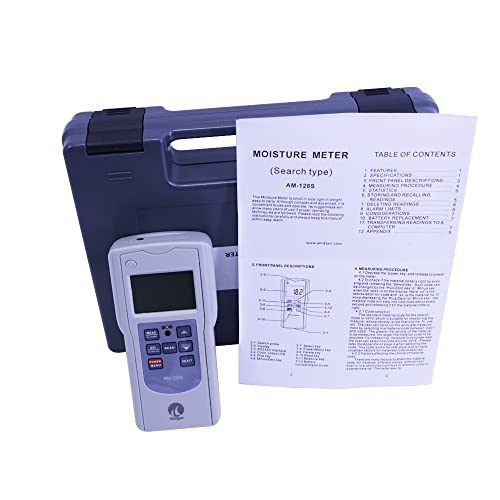 AM-128S Moisture Tester Meter Gauge Multifunctional Instrument Measurement Range 0~70%