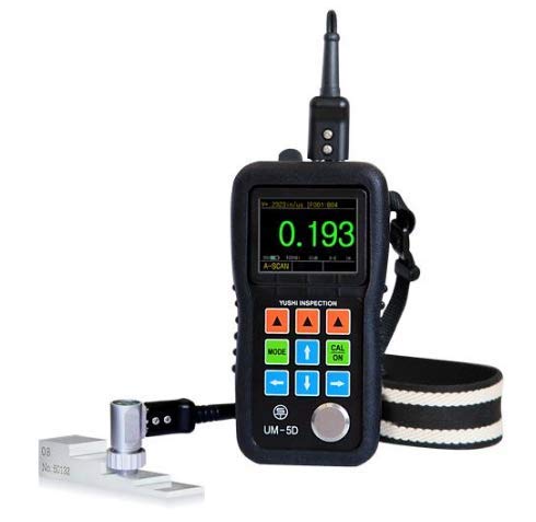 Graigar UM-5D Handheld Portable Ultrasonic Thickness Gauge Paint Thickness Gauge Coating Thickness Gauge 0.02'' to 20'' w/ TC510 Probe, P-E, E-E(Echo to Echo) Through Paint & Coatings