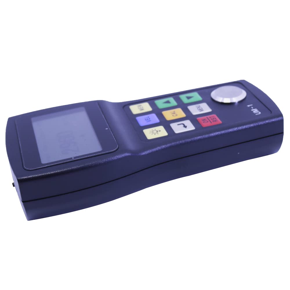 UM-1 Digital Ultrasonic Thickness Gauge 0.1mm Resolution P-E Mode Thickness Tester 0.8mm-100mm with PT-08 Probe