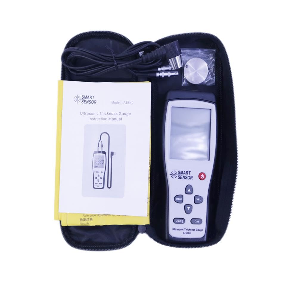 Graigar AS840 Digital Ultrasonic Thickness Gauge Tester Meter 1.2-225mm 1000-9999m/s