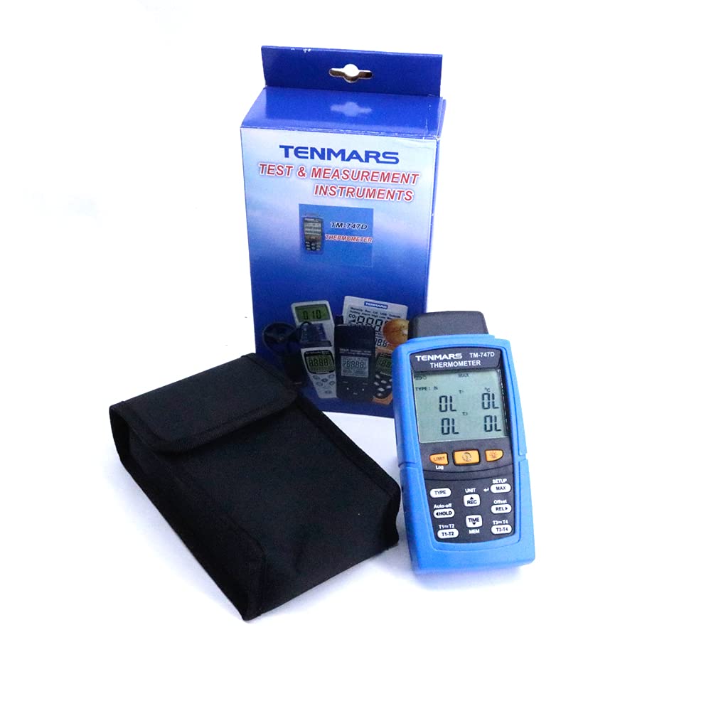 TENMARS TM-747D Digital Thermocouple Thermometer K,J,T,E,R,S,N Temperature Meter with RS-232 Program