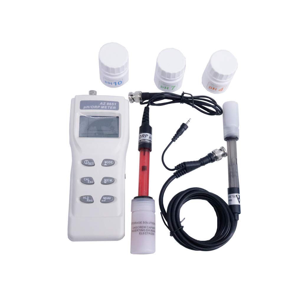 Graigar AZ8651 Handheld pH Meters/ORP Meter pH Meter/ORP Tester Water Quality Analyzer Oxidation Reduction Potentiometer 0 to 14 PH Range