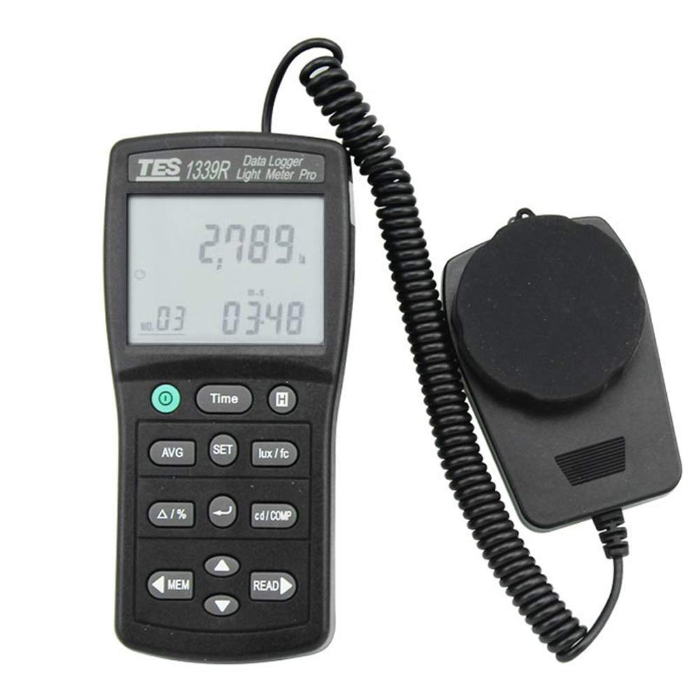 TES-1339R Digital Light Meter Datalogger 0.01 to 999900 Lux Tester with RS232 Lightness Gauge