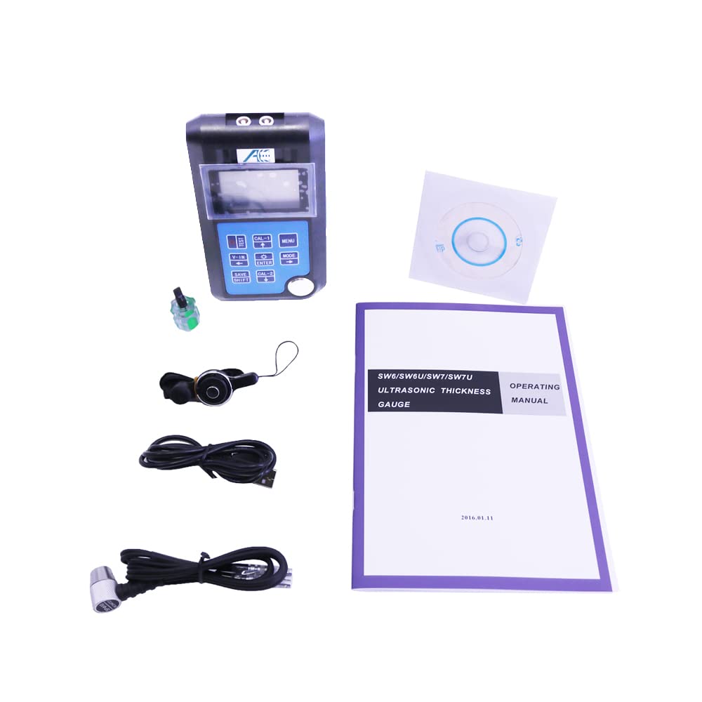 SW7 Portable Digital Ultrasonic Thickness Gauge Meter for Kinds of Materials Through Coating Thickness Tester