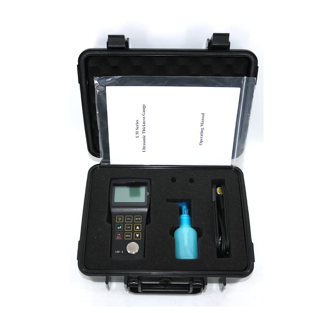 UM-2 Portable Ultrasonic Thickness Gauge 0.01mm Resolution with PT-08 Probe Thickness Meter