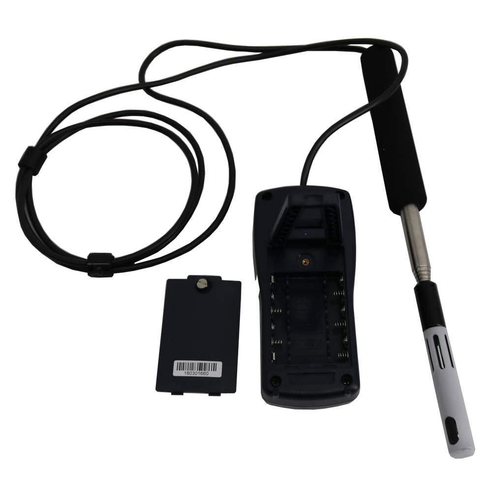 Graigar TES-1341N Hot-Wire Anemometer Hot Wire Thermo Anemometer Air Flow Air Velocity Tester with USB Interface