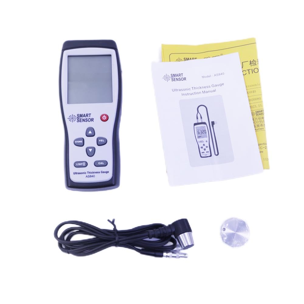 Graigar AS840 Digital Ultrasonic Thickness Gauge Tester Meter 1.2-225mm 1000-9999m/s