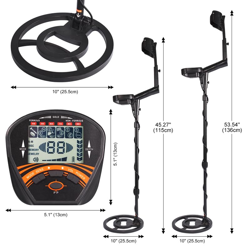 Metal Detector for Adults, Underground Metal Detector TX810 Powerful Gold Detectors Treasure Hunter Seeker Pointer Detector Wide Measuring Range (TX810 Small)