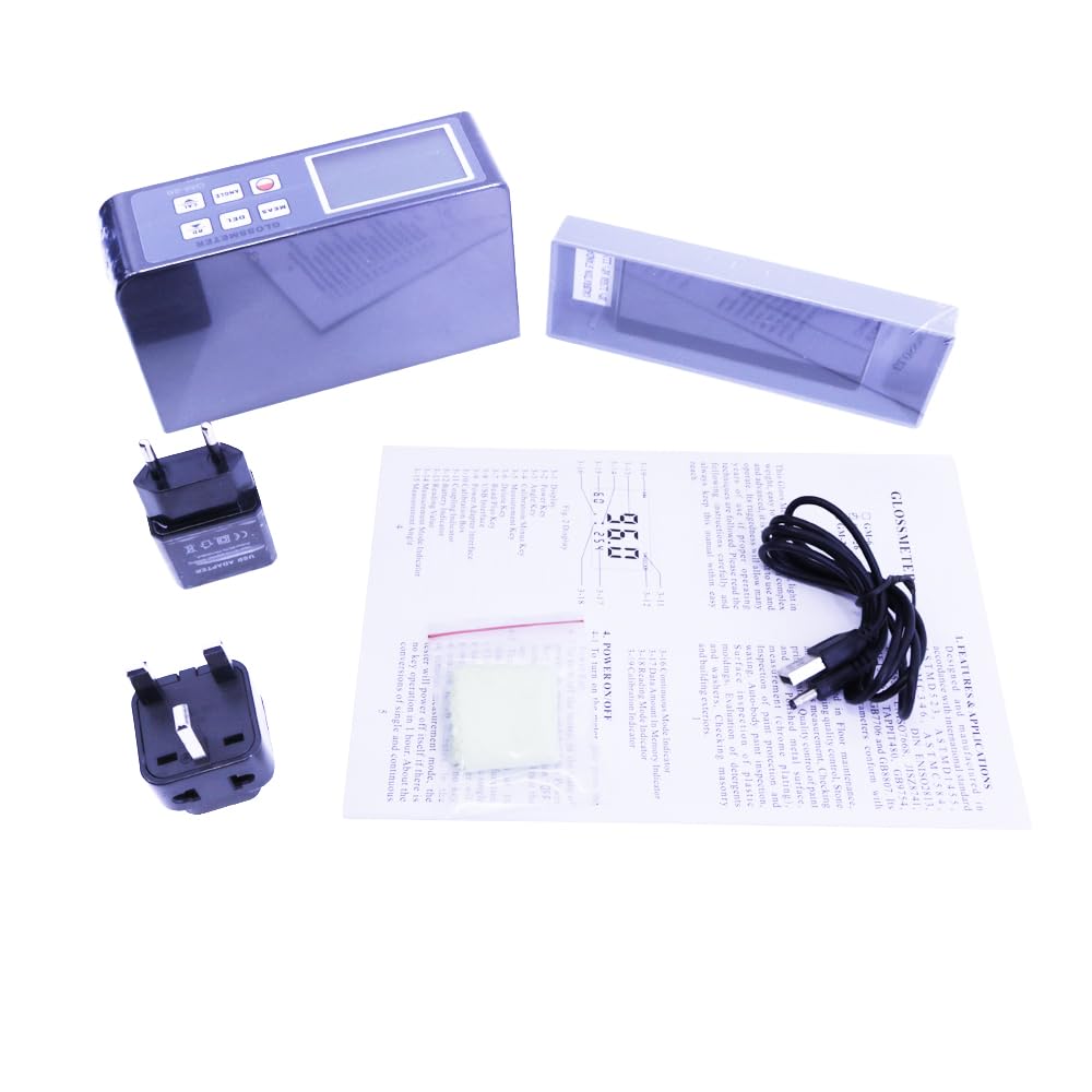 Graigar GM-26 Portabel Digital Glossmeter Gloss Meter 20º 60º 0.1-200Gu Range with Data Memory