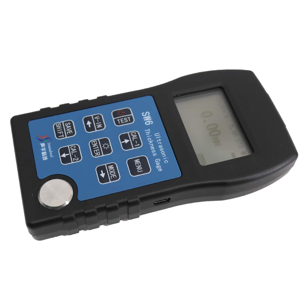 Graigar SW6 Ultrasonic Thickness Gauge Meter Measurement Range 0.65~400mm High Resolution 0.01mm With USB Interface