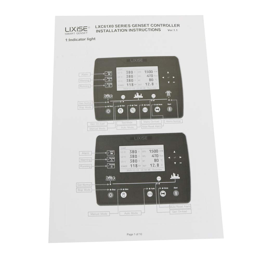 Graigar Diesel Generator Controller LXC6110E LIXiSE Generator Start Controller for Diesel Genset