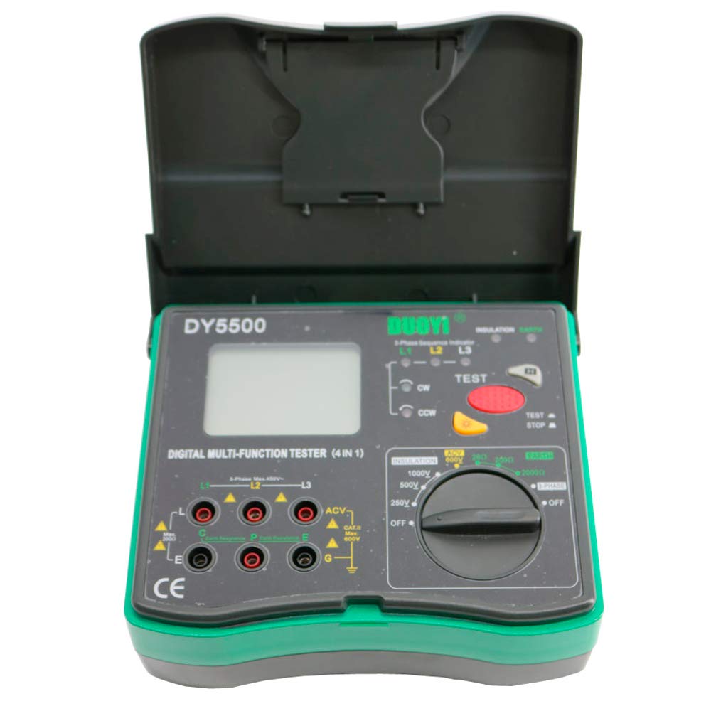 Graigar 4 in 1 Digital Multi-function Tester DY5500 AC 600V Voltage Measurement Test Multimeter 2000Mohms Resistance