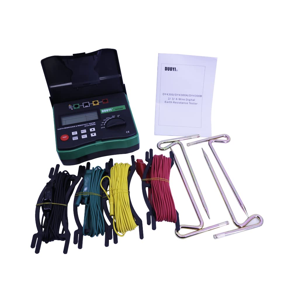 DY4300 4-Terminal Ground Resistance and Soil Resistivity Tester Digital Insulation Meter