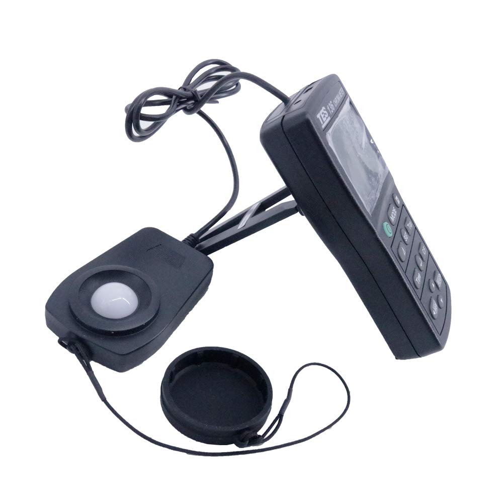 Graigar TES-136 Color illuminometer Chroma Meter 0.1 to 99990 lx Light Color Temperature TES136 Digital Luxmeter LCD Display Light Meter Environmental Testing Illuminometer