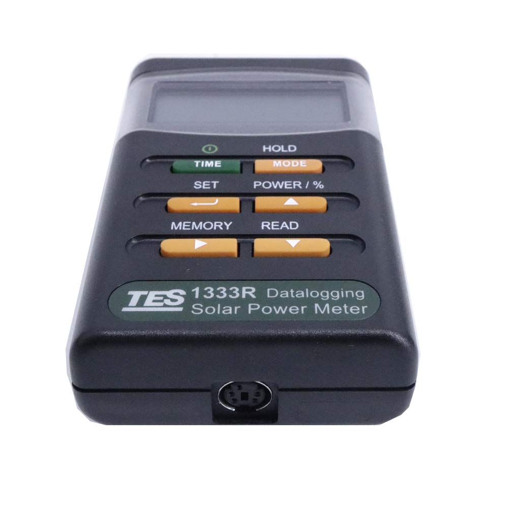 Graigar TES-1333R Digital Datalogging Solar Power Meter Tester Gauge TES1333R Solar Radiation Meter Gauge RS-232 Interface