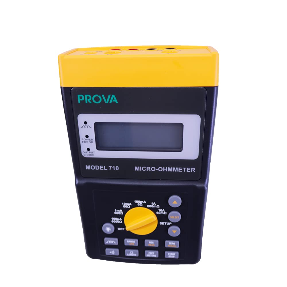 PROVA710 Micro-Ohmmeter Resistance Tester 10A (60mOhm) Max. Test Current Basic Accuracy 0.25% PROVA-710