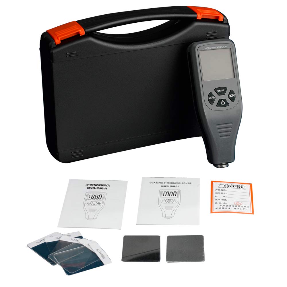 Graigar TC200 Coating Painting Thickness Gauge Meter Tester Measuring Range 0~1300um with Backlight Display