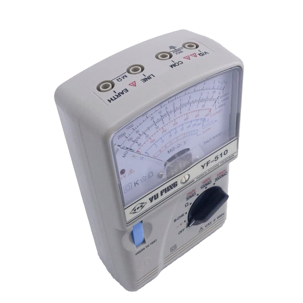 Tenmars YF-510 Pointer Type High Resistance Meter Insulation Tester 0~2000MΩ/DC1000V