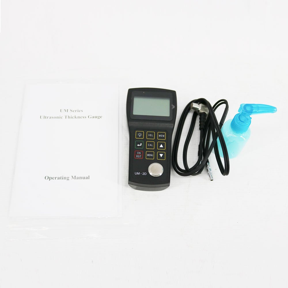 Graigar UM-2D Digital Portable Ultrasonic Thickness Gauge Tester Meter 0.03'' to 12'' with PT-08 Probe Echo-Echo Through Paint Coating