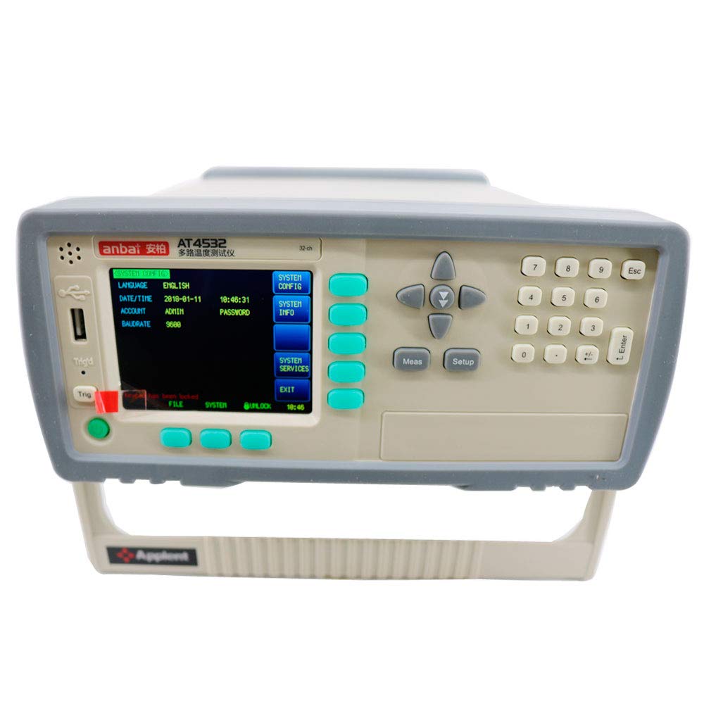 Graigar AT4532 32 Channels Temperature Recorder Meter Temperature Data Logger with TFT-LCD Display Thermocouple Data Logger -200℃~1300℃