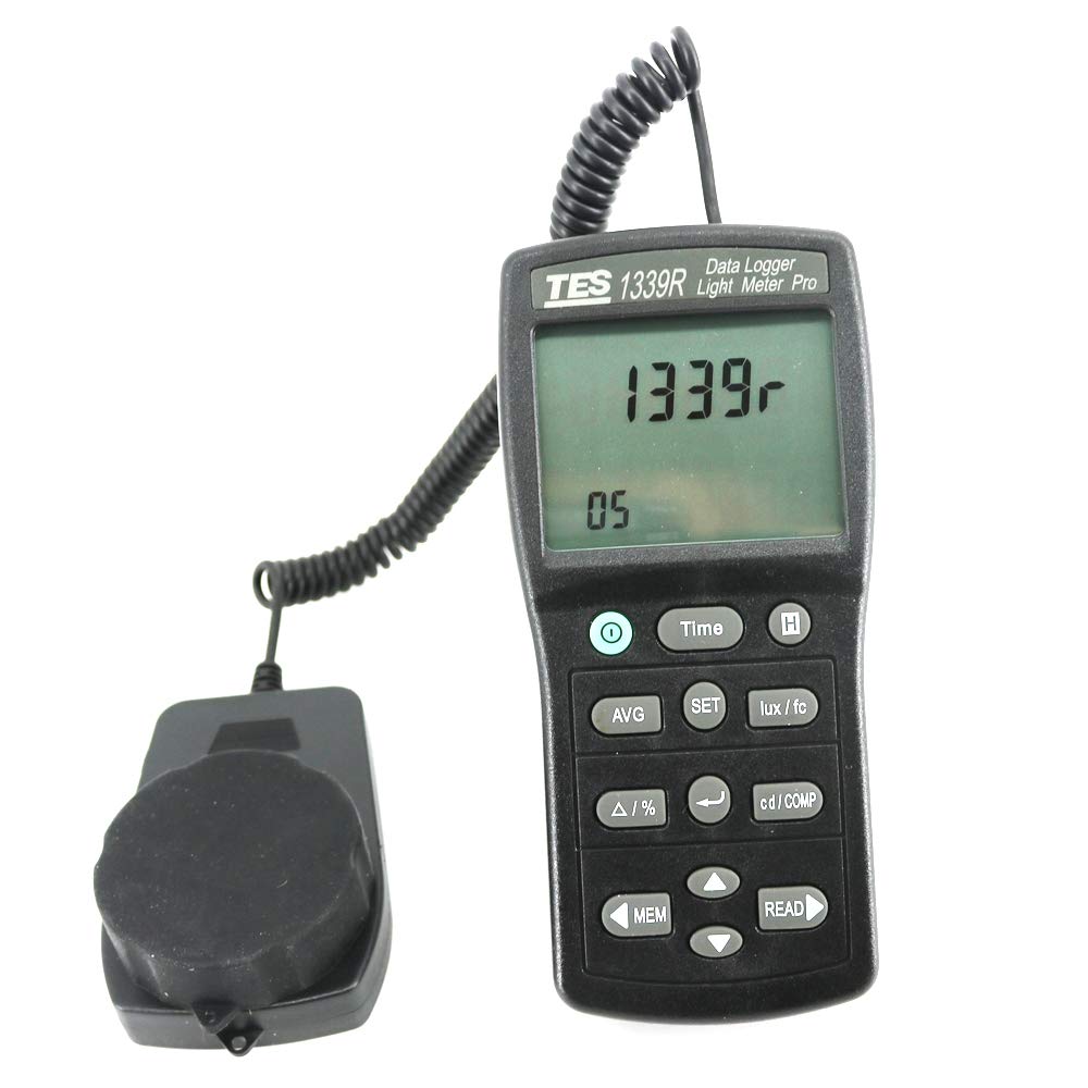 TES-1339R Digital Light Meter Datalogger 0.01 to 999900 Lux Tester with RS232 Lightness Gauge