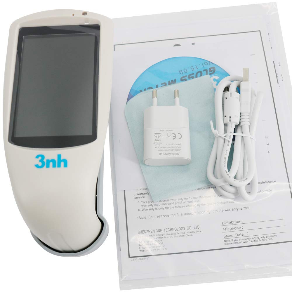 Graigar Digital Glarimeter HG268 Tri-angle Gloss Meter Glossmeter 20 60 85 Degree with USB RS-232 Interface Storage 1000 Data