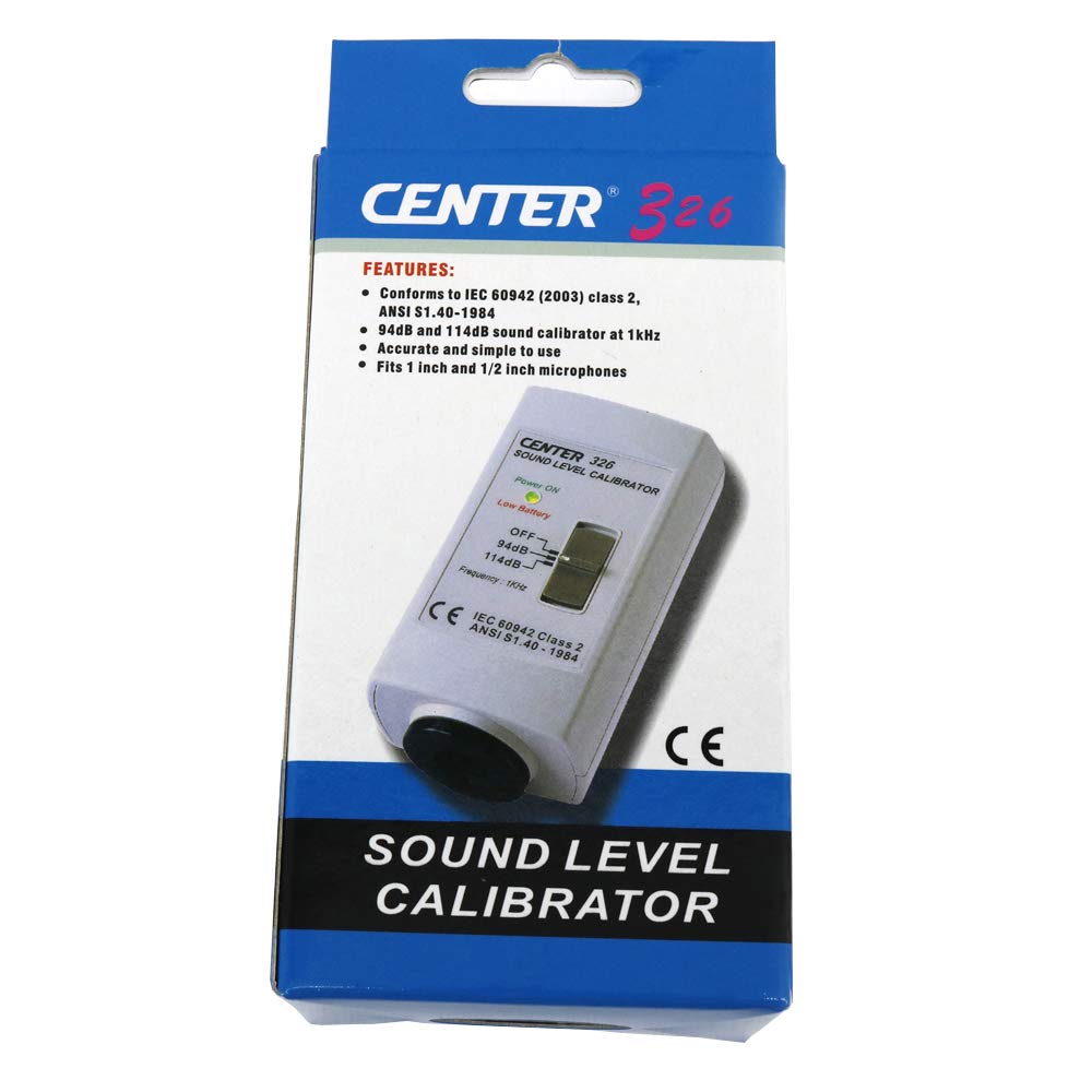 CENTER-326 Sound Level Calibrator for Sound Level Meter (94dB-114dB) Noise Meter Calibration Gauge