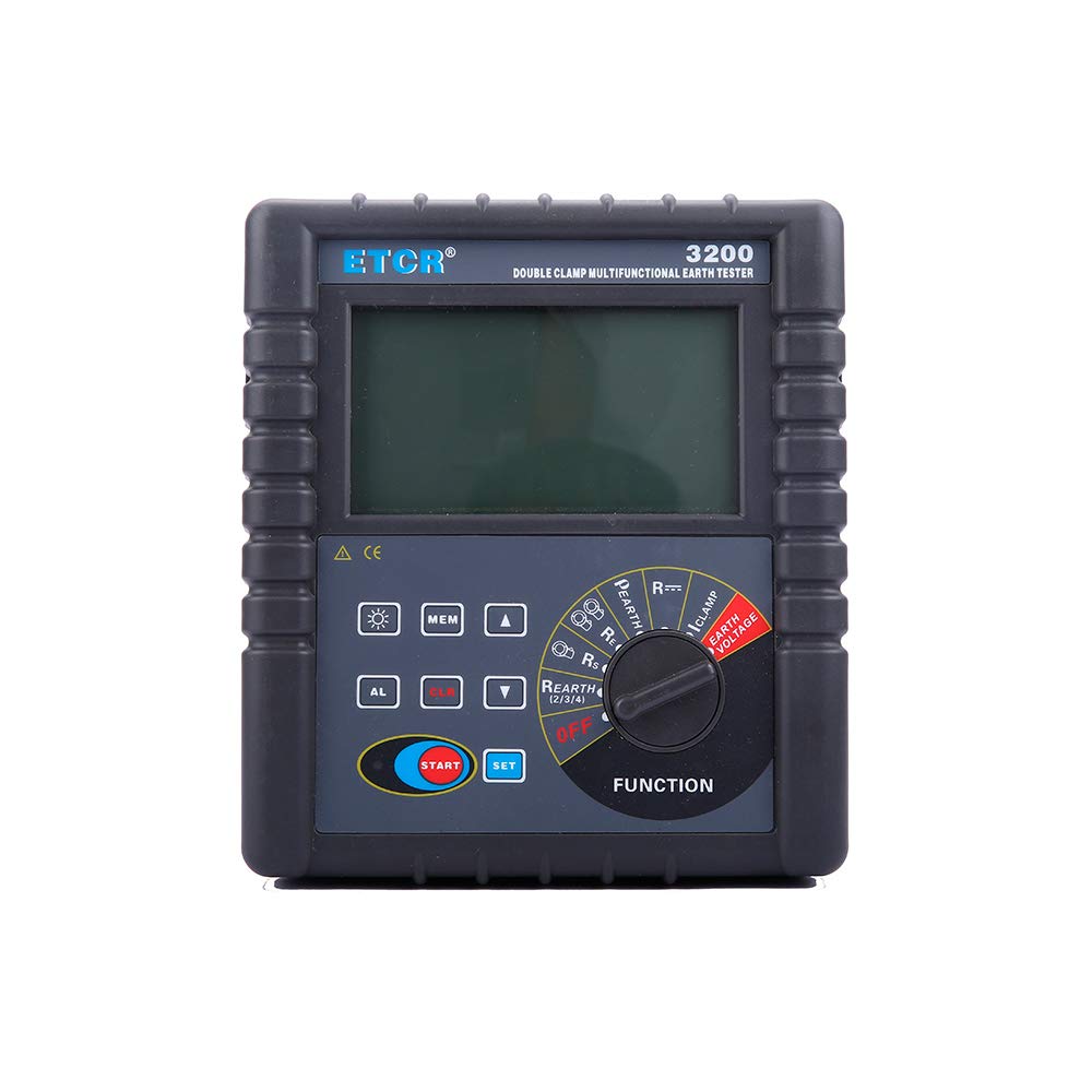 Graigar ETCR3200 Double Clamp Earth Resistance Meter Ground Resistance Multifunction Ground Resistance Tester Earth Resistance Tester