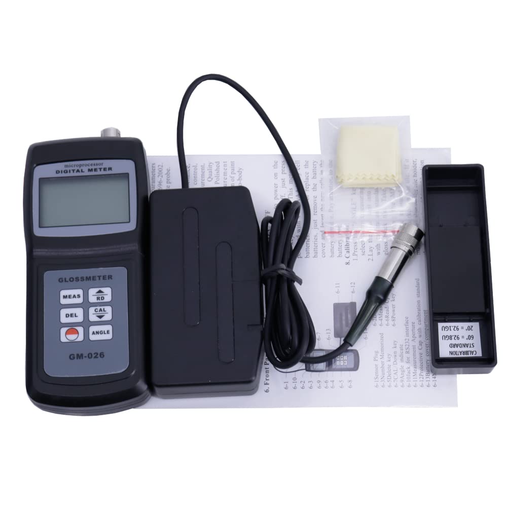 GM-026 Digital Glossmeter 20/60° Split Type Surface Gloss Tester Range 0.1-200GU