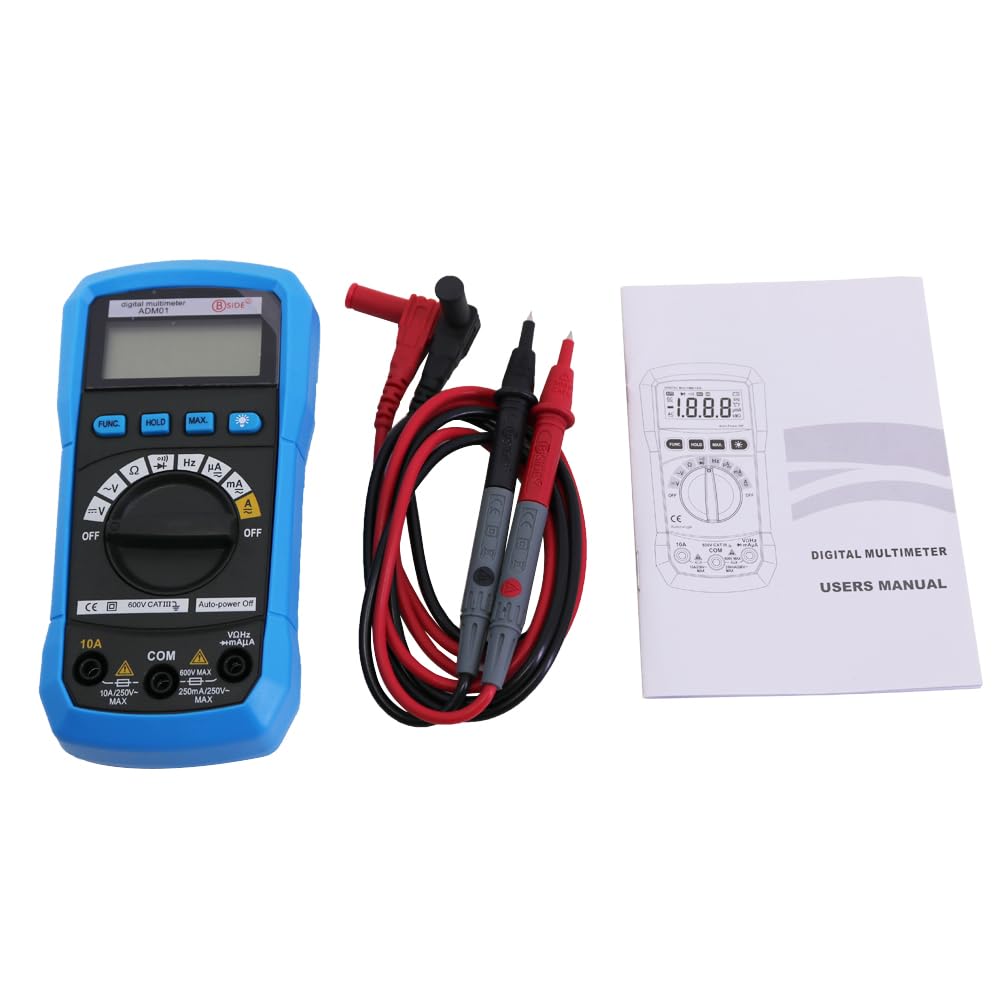 ADM01 Digital Multimeter Autorange AC/DC Voltage Current Resistance Meter Frequency Tester 0-20kHz
