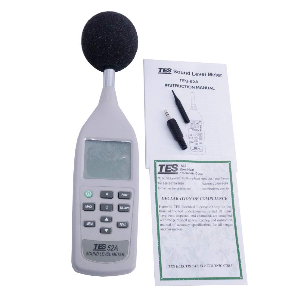 Graigar TES-52A Portable Sound Level Meter TES52A Digital Sound Tester Handheld Noise Tester