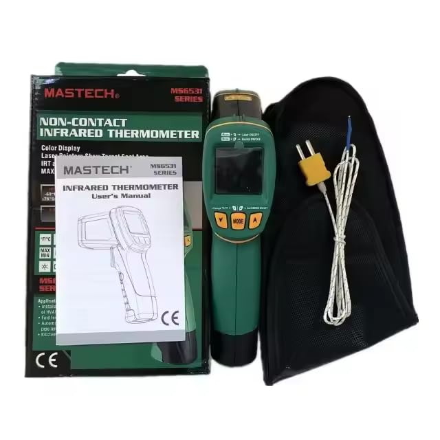 MS6531C Handheld Digital LCD IR Thermometer Laser Industrial Temperature Tester Pyrometer Range -40~800℃
