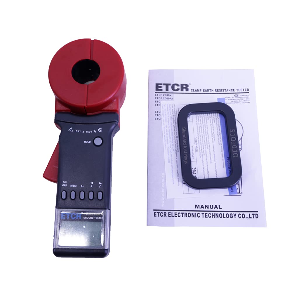 ETCR2100C+ Digital Clamp Ground Earth Resistance Tester Loop Resistance Test Resistance Range:0.01-200