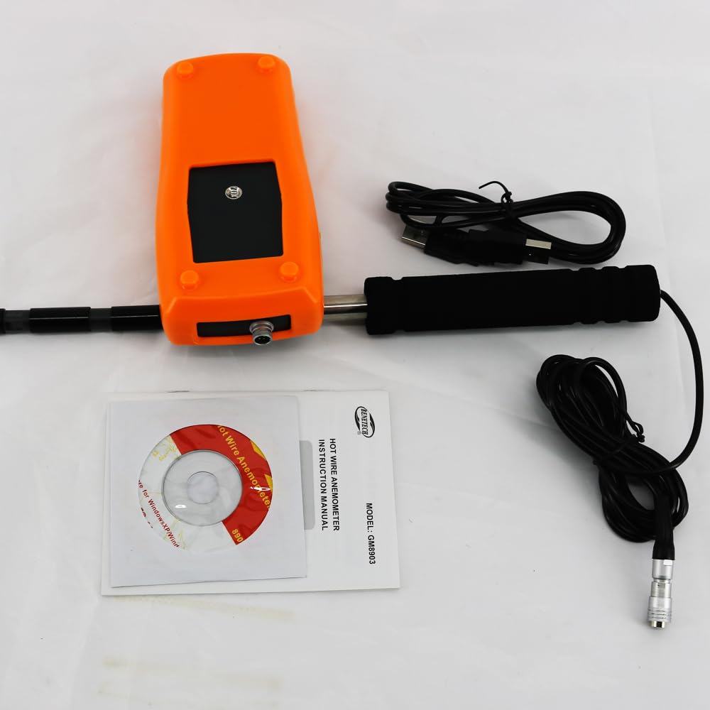 GM8903 Portable Hot Wire Digital Anemometer Air Temperature Meter Wind Speed Flow Tester