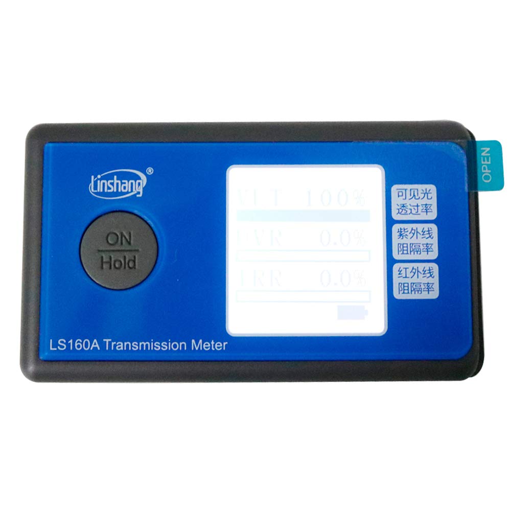 Graigar 3 in 1 Solar Film Transmission Meter LS160A UV IR VL Transmission Tester of IR Peak Wavelength 1400nm Visible Light Transmittance Meter Resolution 0.1 Percent