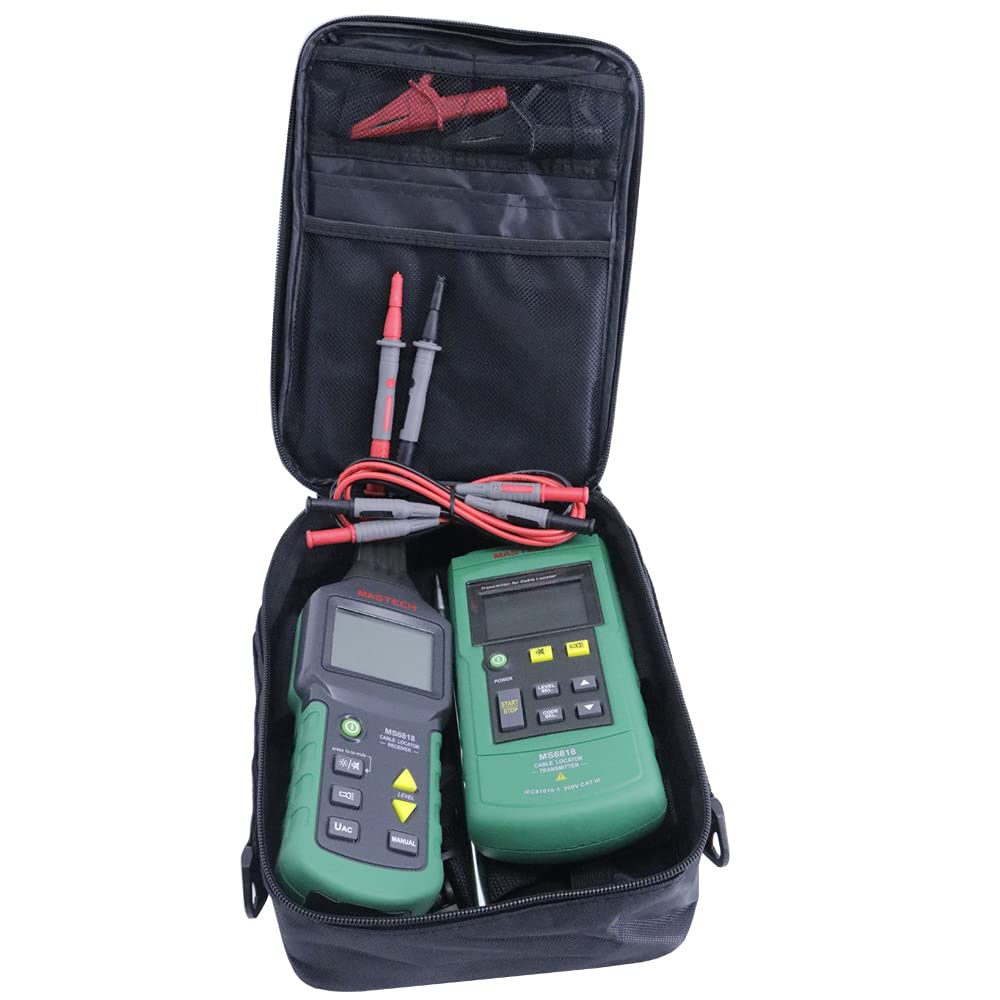 Mastech MS6818 Digital Wire Cable Tracker Transmitter Underground Cable Locator Electrical Line Detector 0-2.5m Wall Cable Depth Measurement