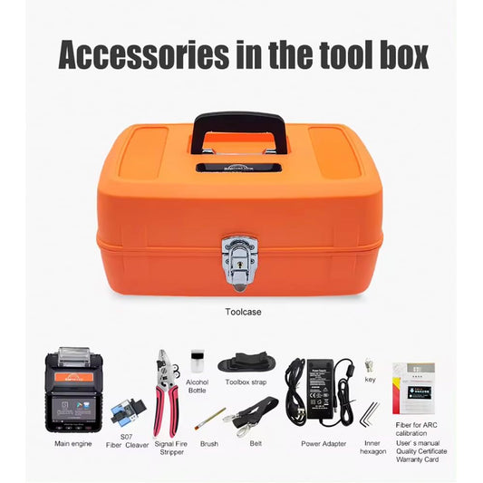 AI-6C Automatic Fiber Optic Fusion Splicer Kit Optical Fiber Fusion Splicer Electric FTTH Welding Machine