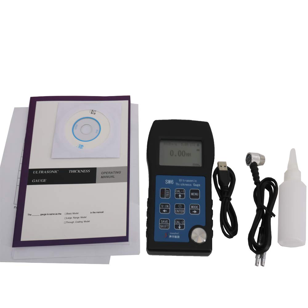 Graigar SW6 Ultrasonic Thickness Gauge Meter Measurement Range 0.65~400mm High Resolution 0.01mm With USB Interface