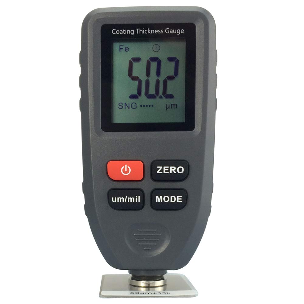 Graigar Digital Coating Thickness Gauge TC100 Paint Coating Thickness Meter Fe/NFe 0-1.25mm with LCD Display Electroplate Feeler Tester