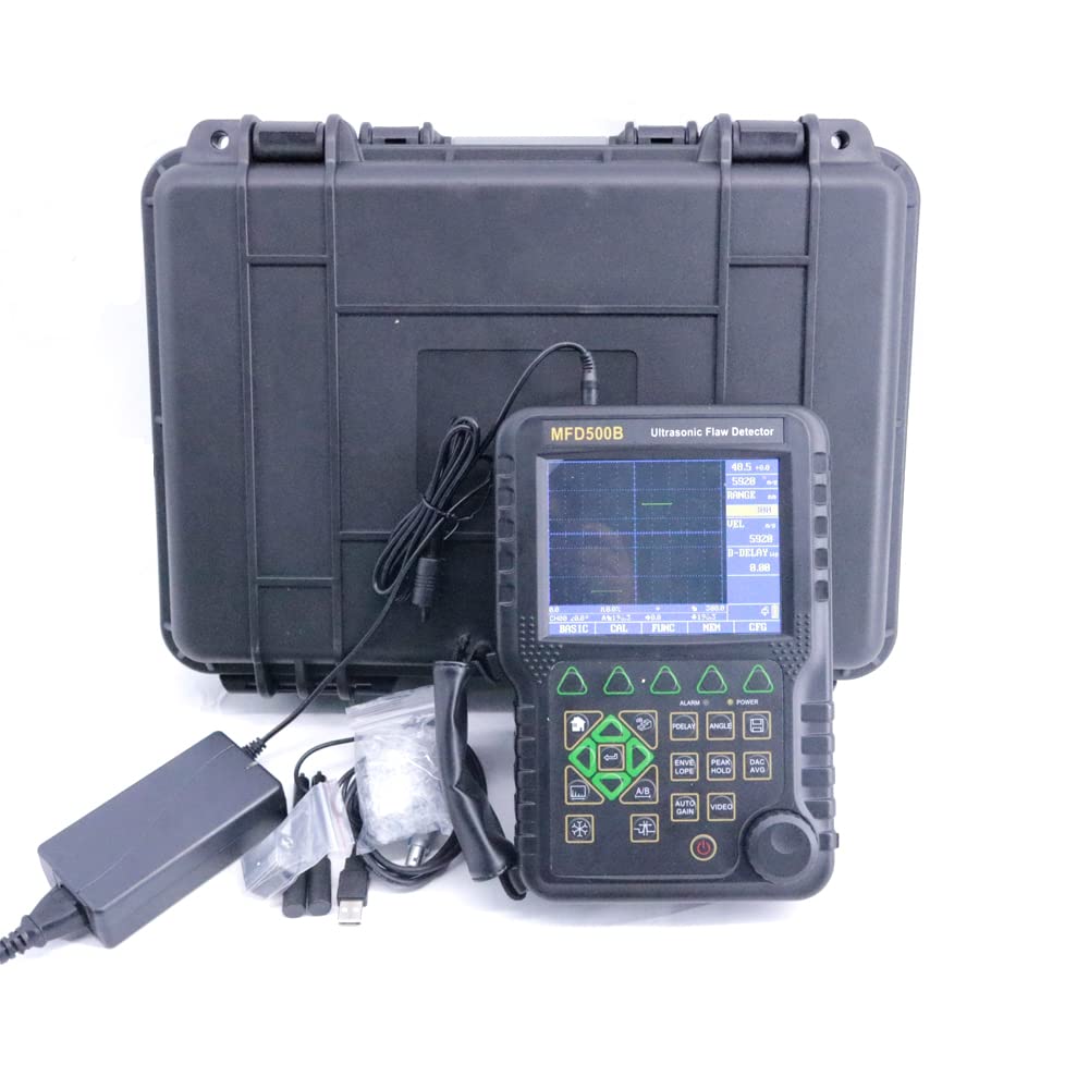 Graigar MFD500B Portable Digital Ultrasonic Flaw Detector with Measurement Range 0 to 9999 mm