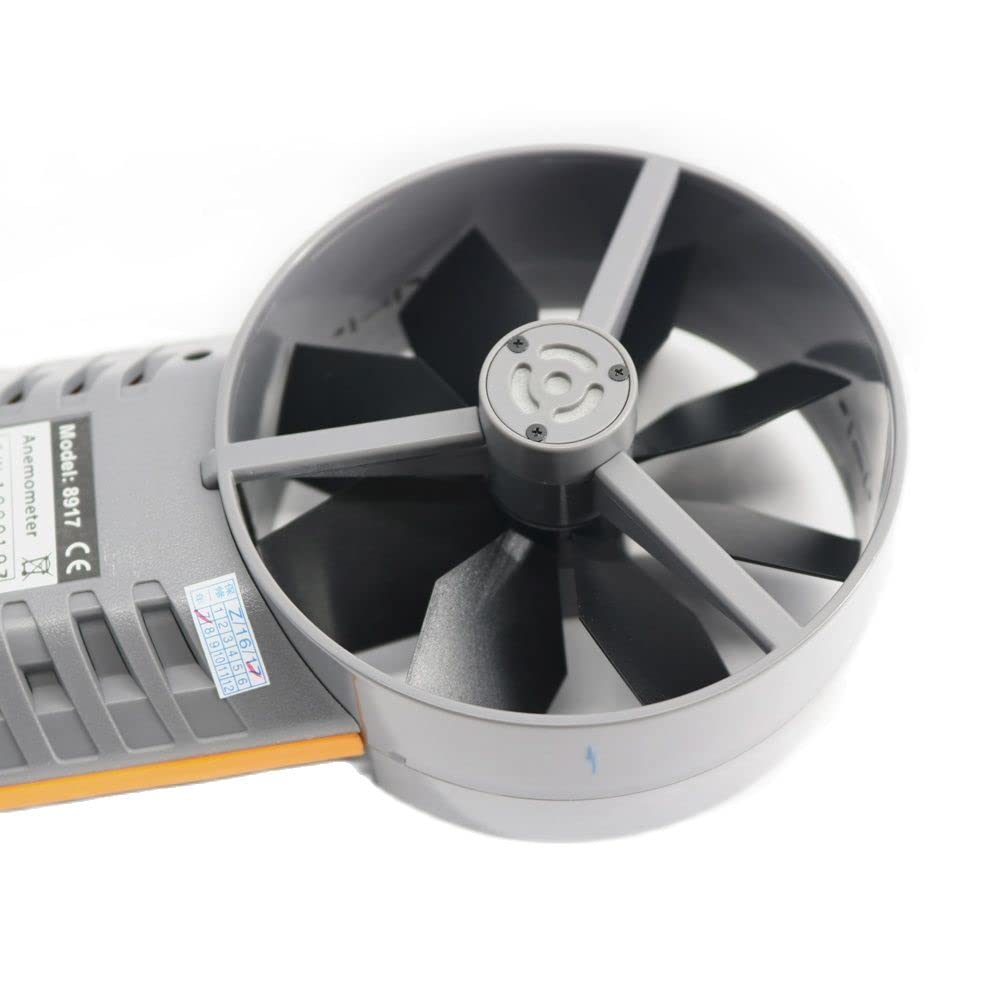 AZ8917 Portable 10cm Vane Digital Anemometer Temperature & Humidity Air Flow Meter Wind Speed Range 0.20~30.00 m/s