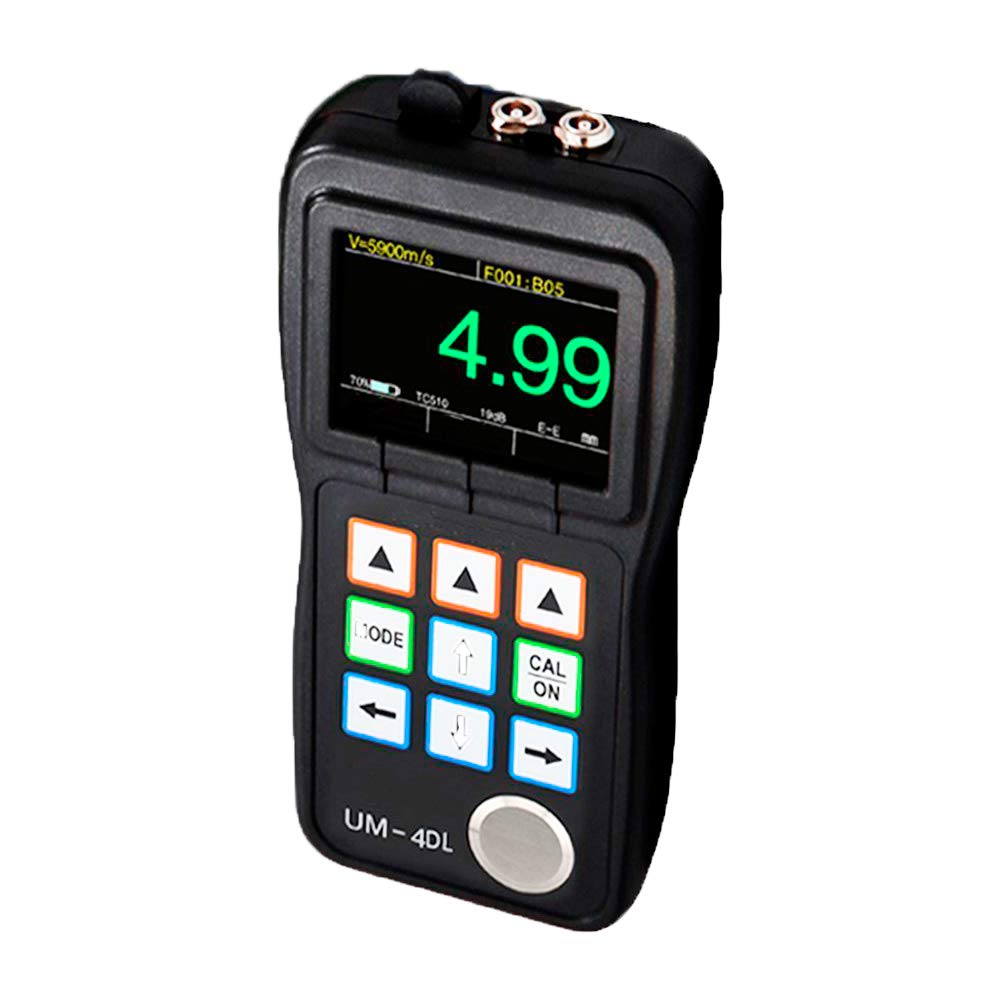 UM-4DL Digital Ultrasonic Thickness Gauge Tester Meter Through Paint Coating Thickness Meter 0.025'' to 20'' with TC510 Probe