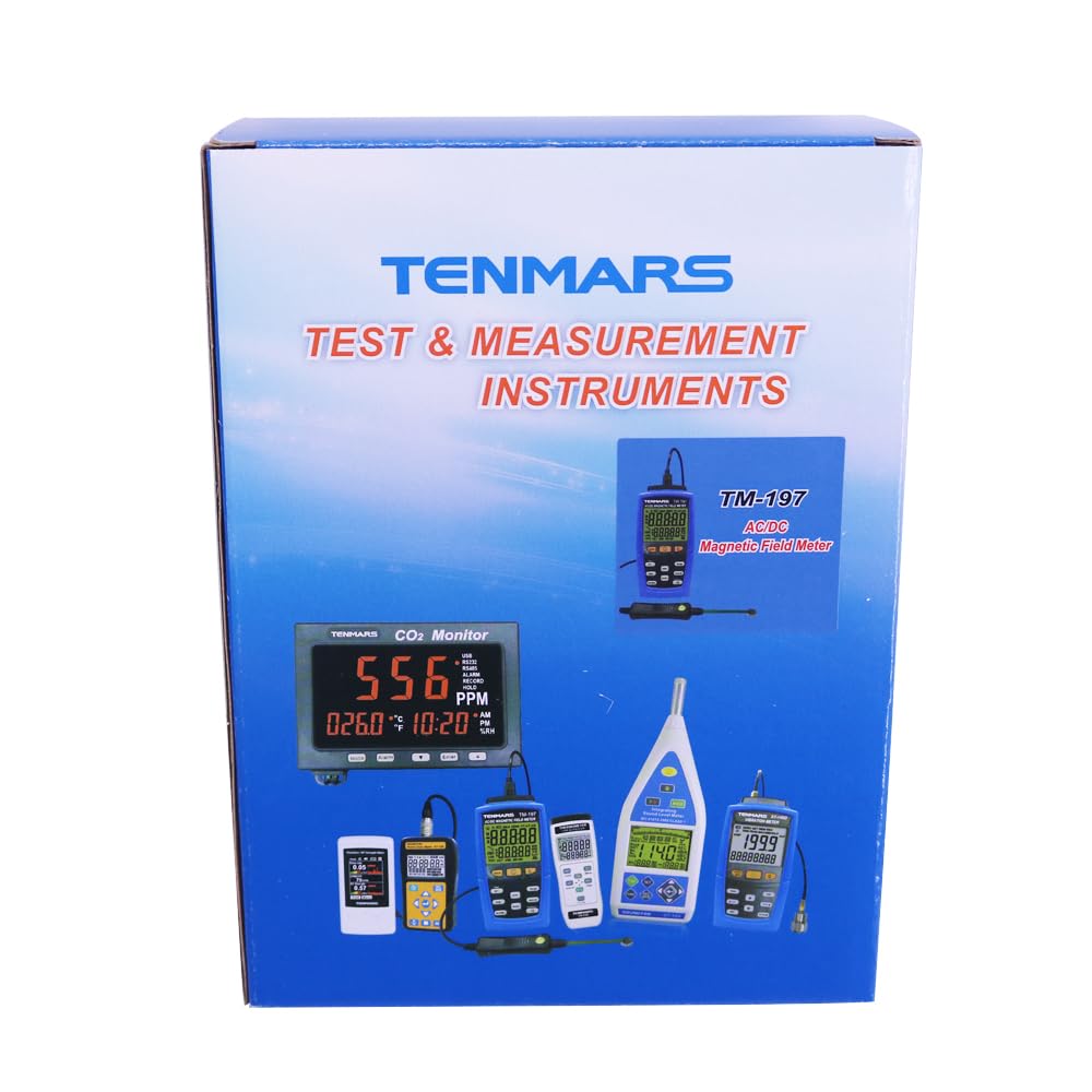 Tenmars TM-197 Digital AC/DC Magnetic Field Meter 0~3000mT 0~30000G (Gauss) Tester