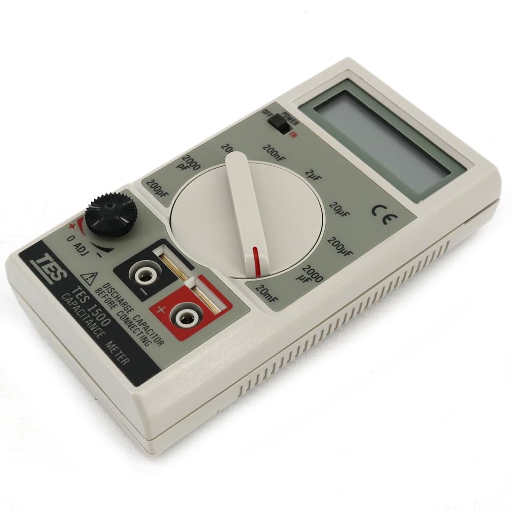 TES-1500 Digital Capacitance Meter Tester Wide Capacity 0.1pF-20,000uF 0.5% Accuracy TES1500