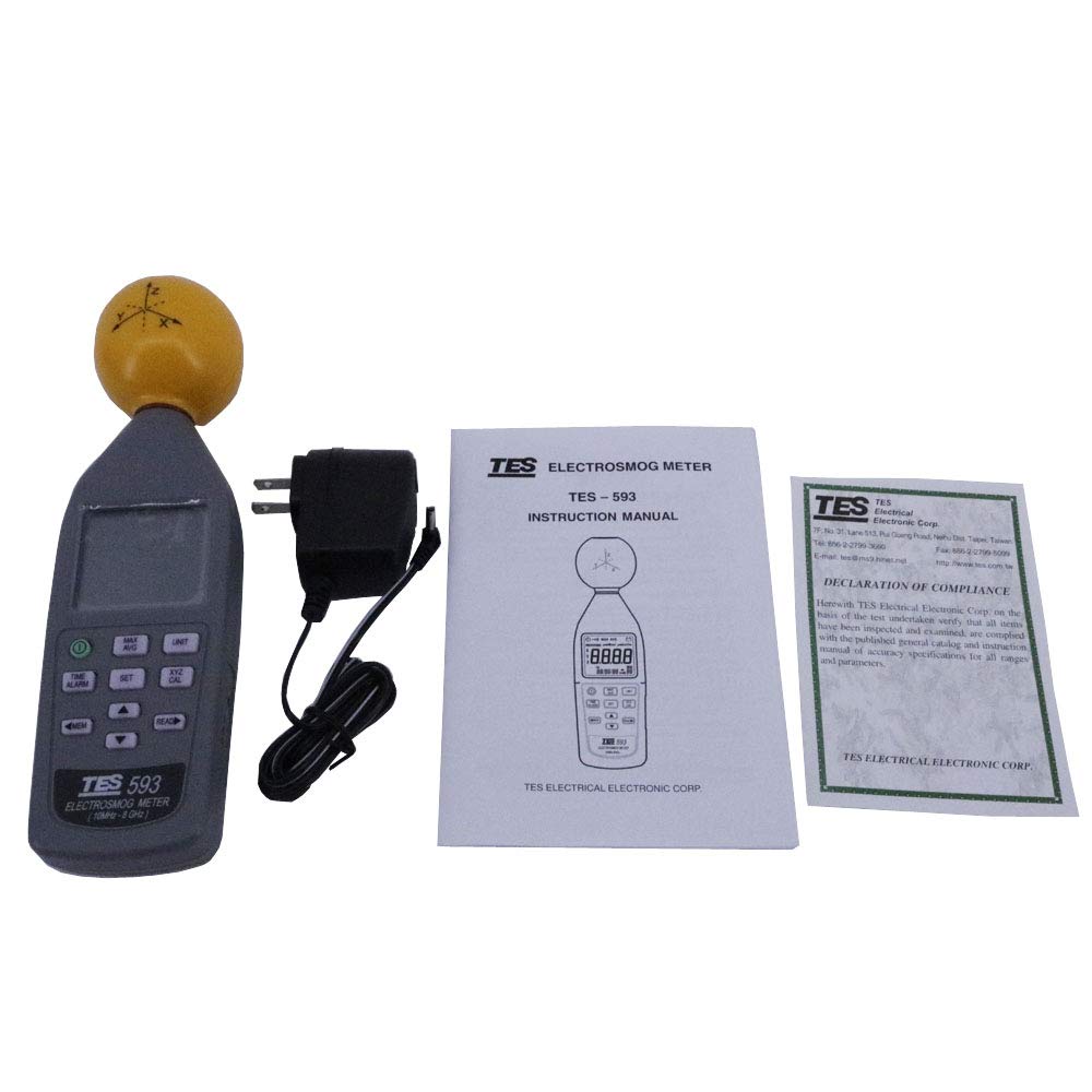 Graigar TES-593R EMF Meter TES593R Triaxial Data Logger 100% Original Taiwan ElectroSmog Tester Meter