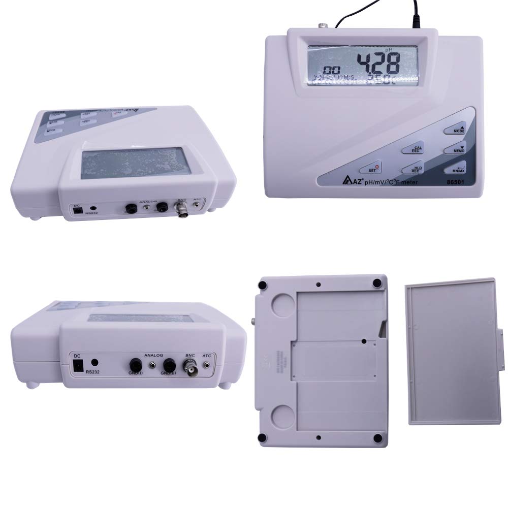 AZ86501 Laboratory Benchtop Liquid Analyzer Meter Digital pH/mV/Temp Meter Multifunction Water Quality Tester